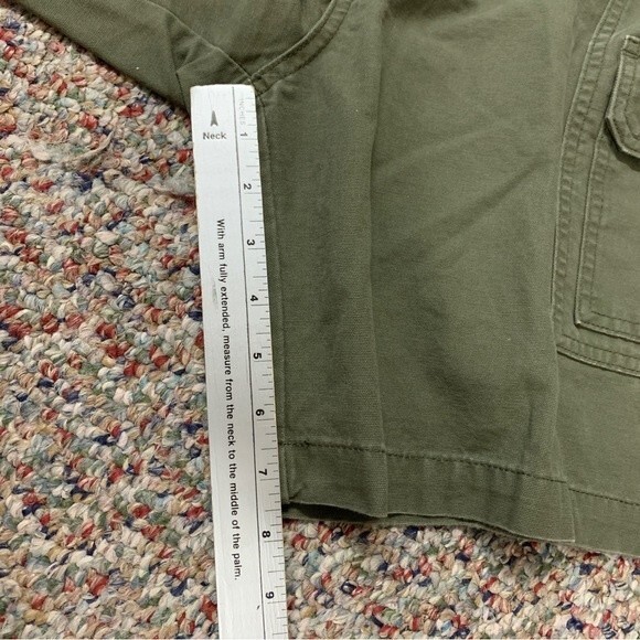 Savane Olive Green Elastic Waist 7.5" Inseam Cargo Shorts Size 40 - Picture 7 of 8